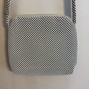 Vintage Marlo white beaded shoulder bag